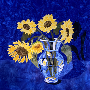 Kurs-Nr. 05-28-10 Sonnenblumen und Kristall - Stillleben aus Stoff